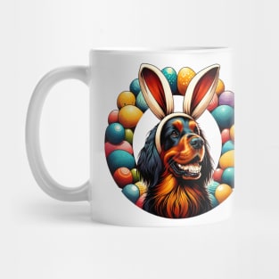 Gordon Setter Enjoys Easter with Bunny Ears Festivity Mug